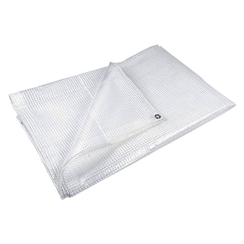 TARPAULIN WITH EYELETS - WHITE LENO